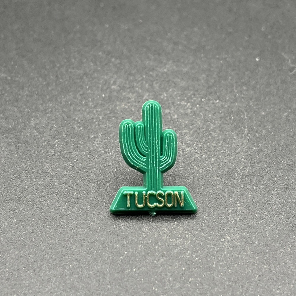 Tucson Arizona Green Cactus Plastic Lapel‎ Hat Pin